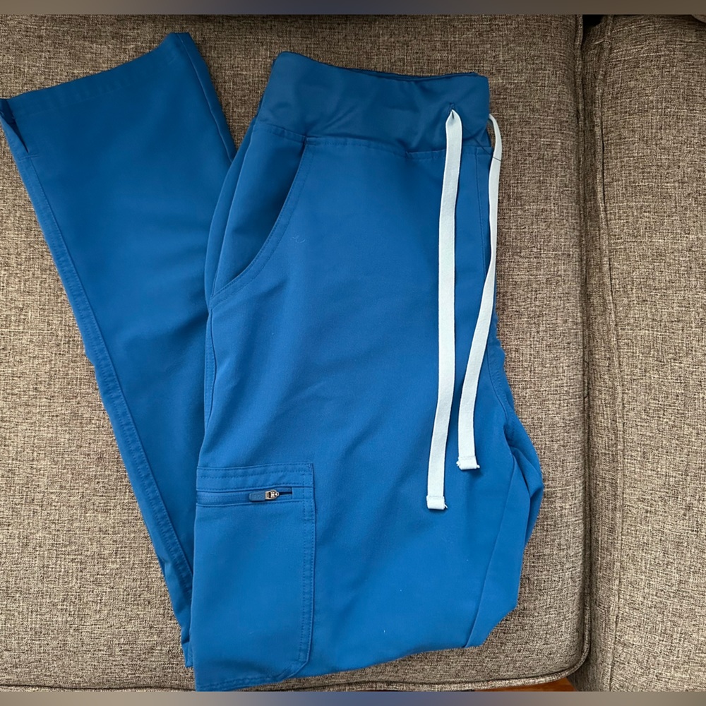 FIGS HW Yola Pants in Royal Blue, Size Med